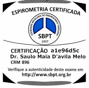 Selo de espirometria certificada SBPT